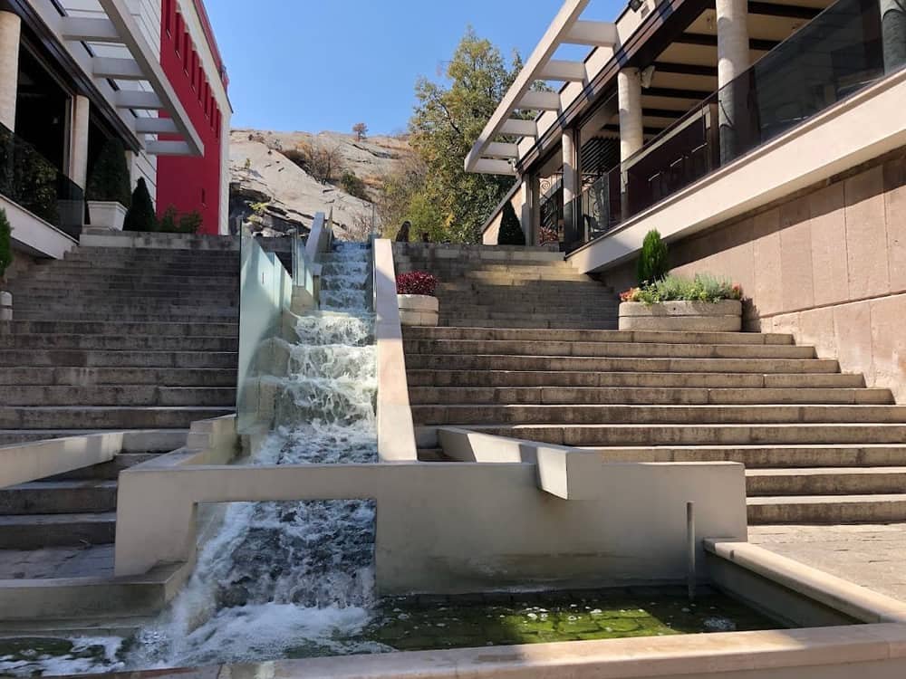 Water cascade down the stairs of the "Kamenica" — 2